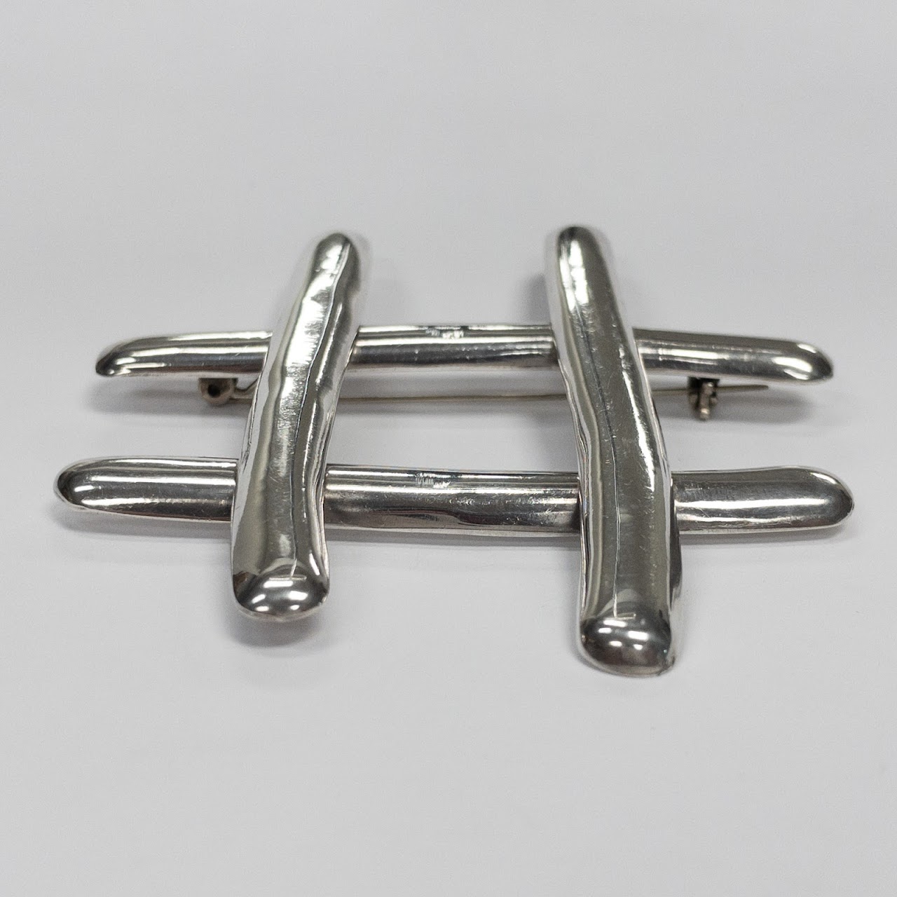 Sterling Silver J. Comes Hashtag Brooch