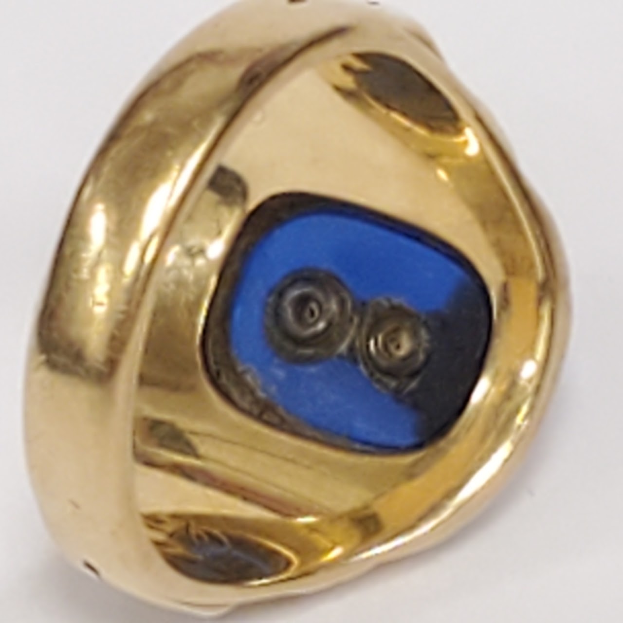 10K Gold Blue Stone 1957 Class Ring