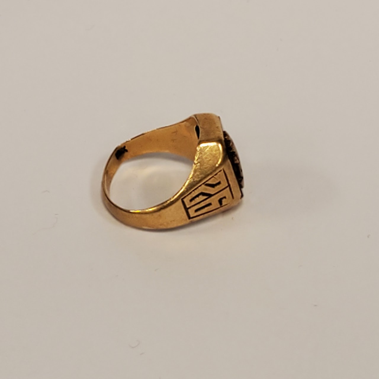 14K Gold Onyx 1926 Caduceus Class Ring