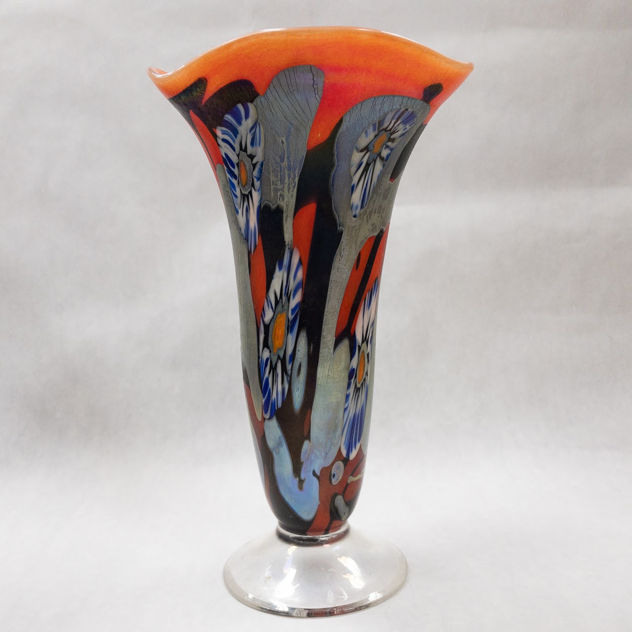 Herb A. Thomas Signed Art Glass Vase