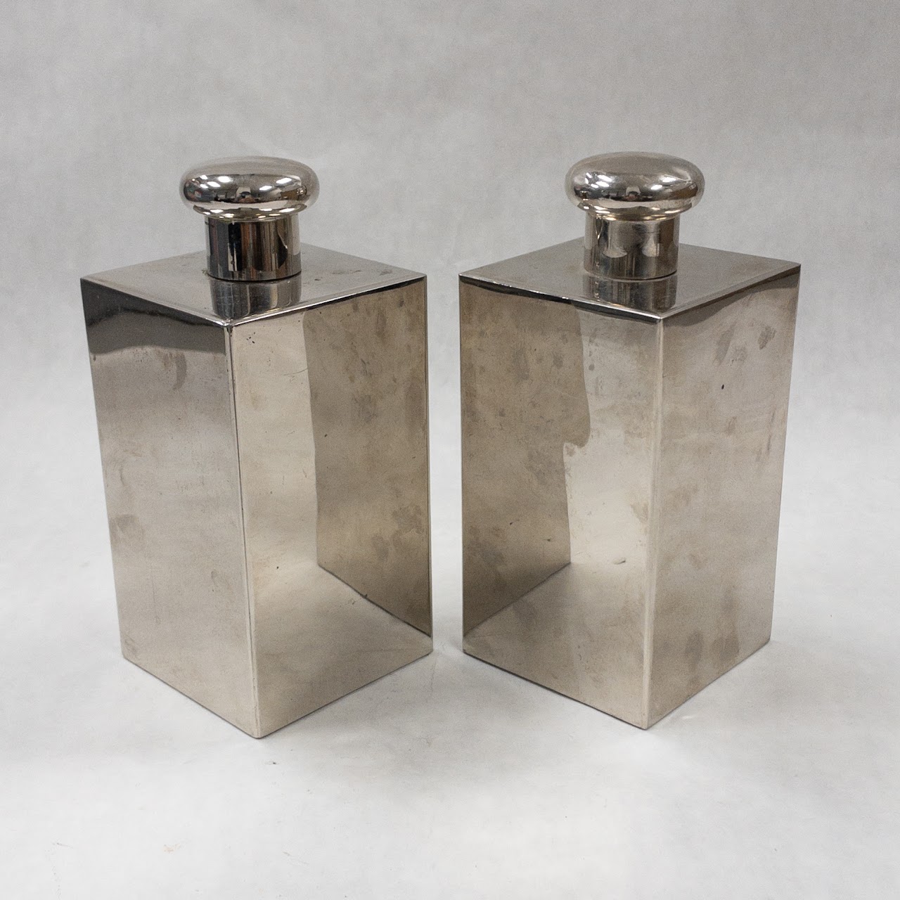 German Chrome Decanter Pair