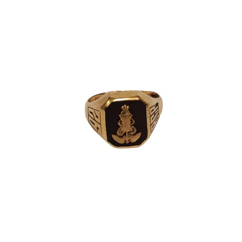 14K Gold Onyx 1926 Caduceus Class Ring