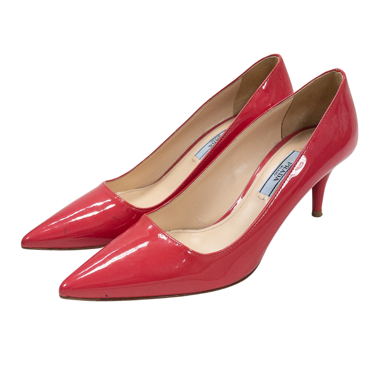 Prada Pink Patent Leather Pumps