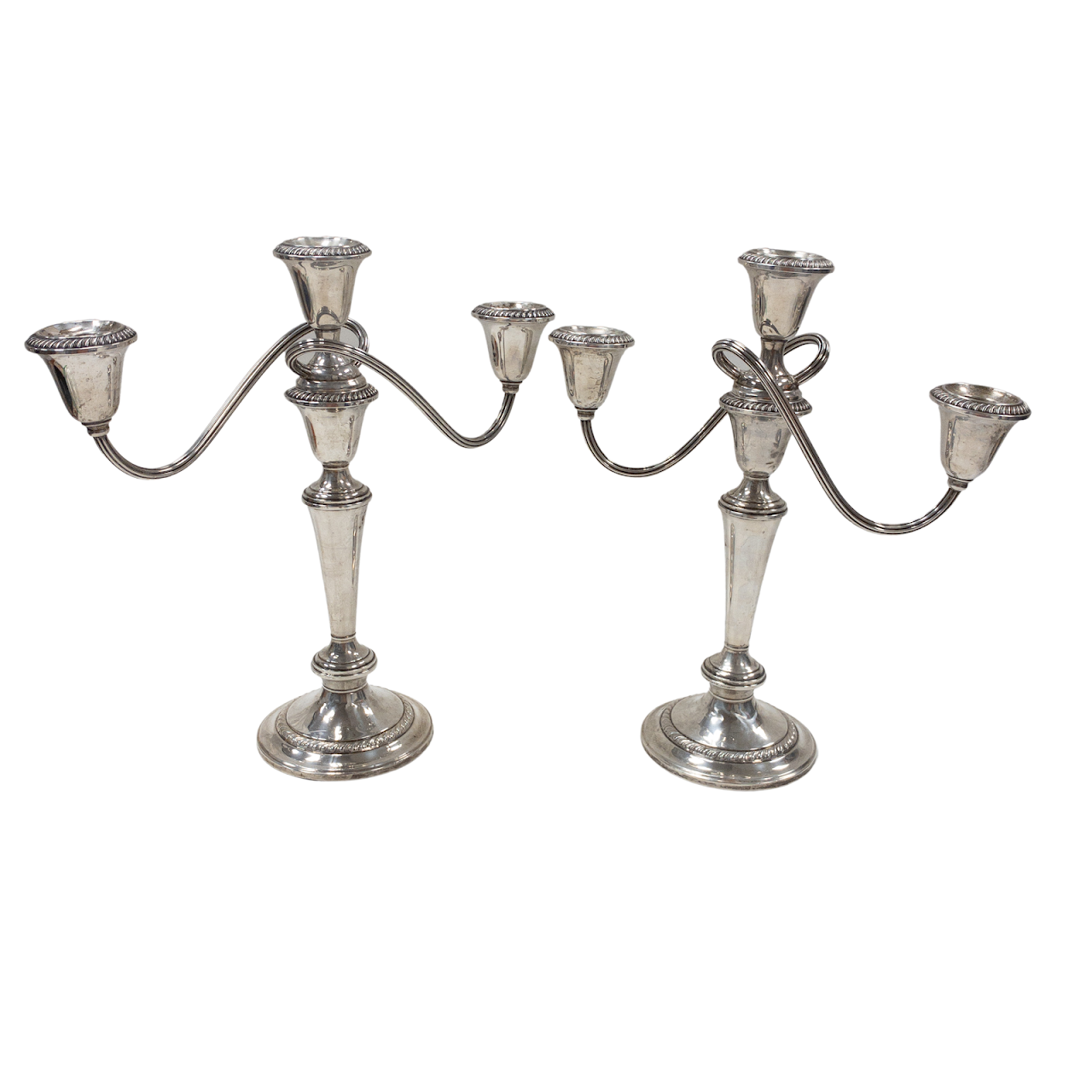 Gorham Weighted Sterling Silver Candelabra Pair