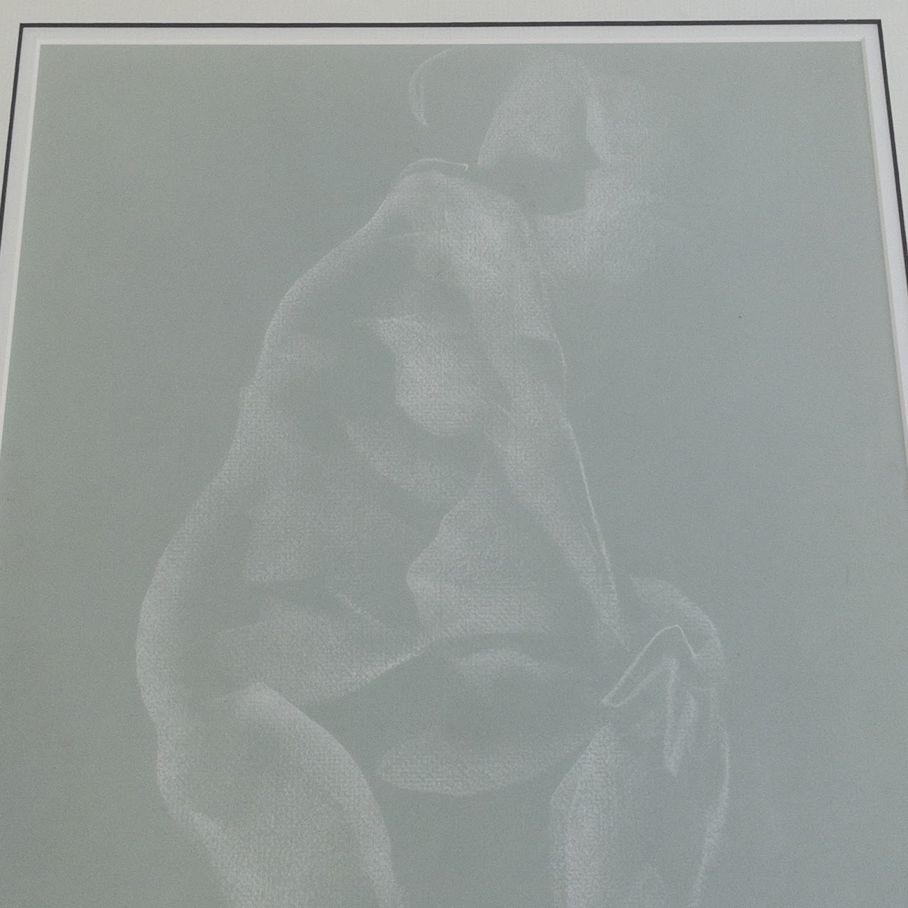 Xavier Gonzalez Signed Kneeling Figural Drawing