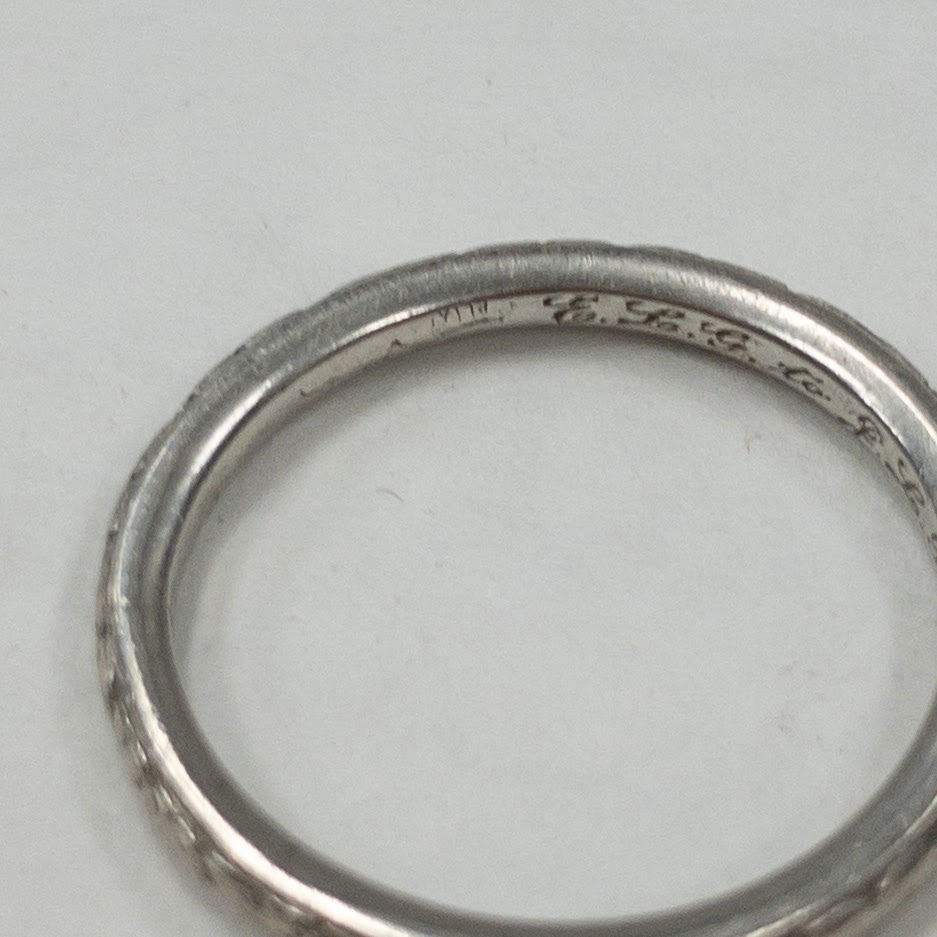 Platinum Etched Band