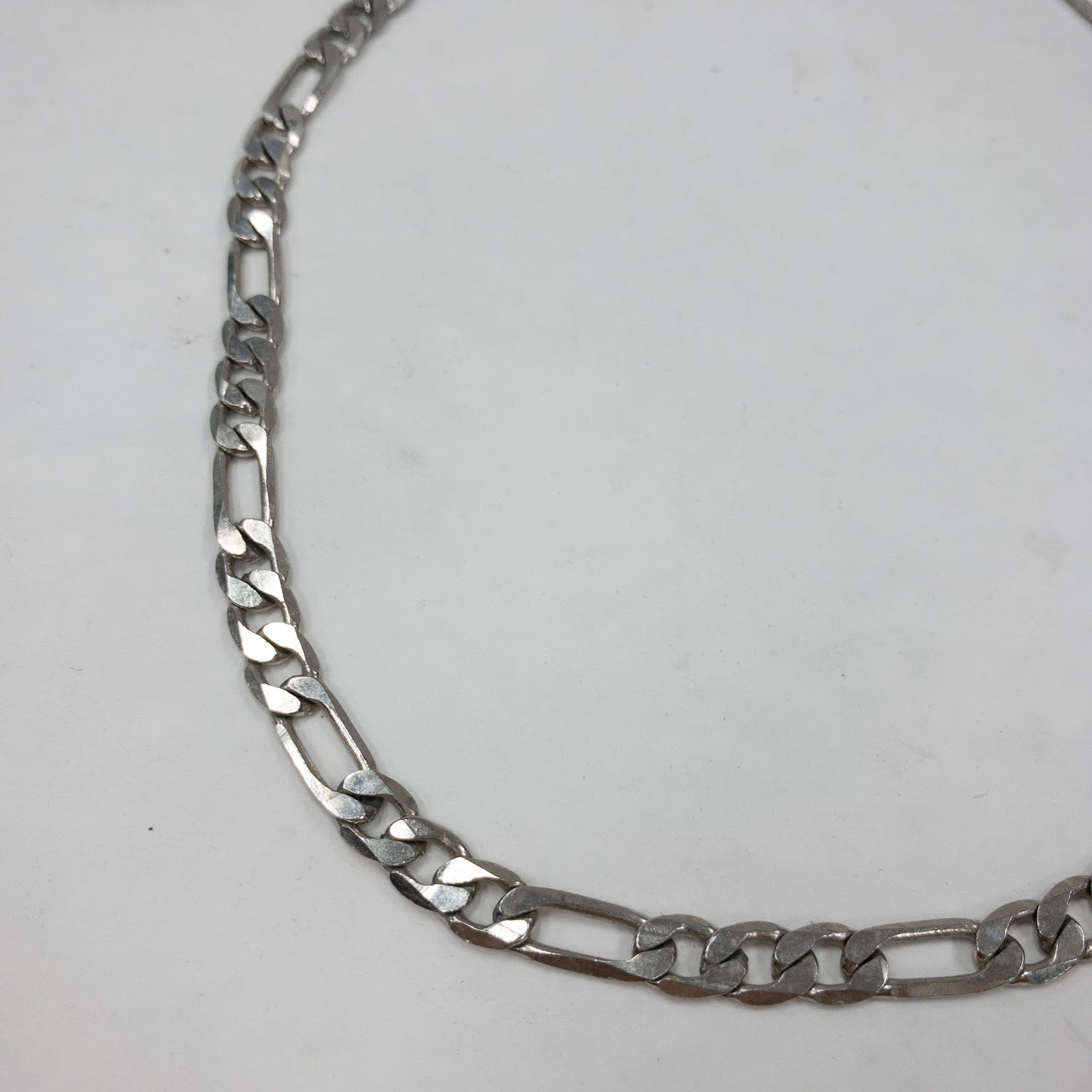 Sterling Silver Figaro Link Chain