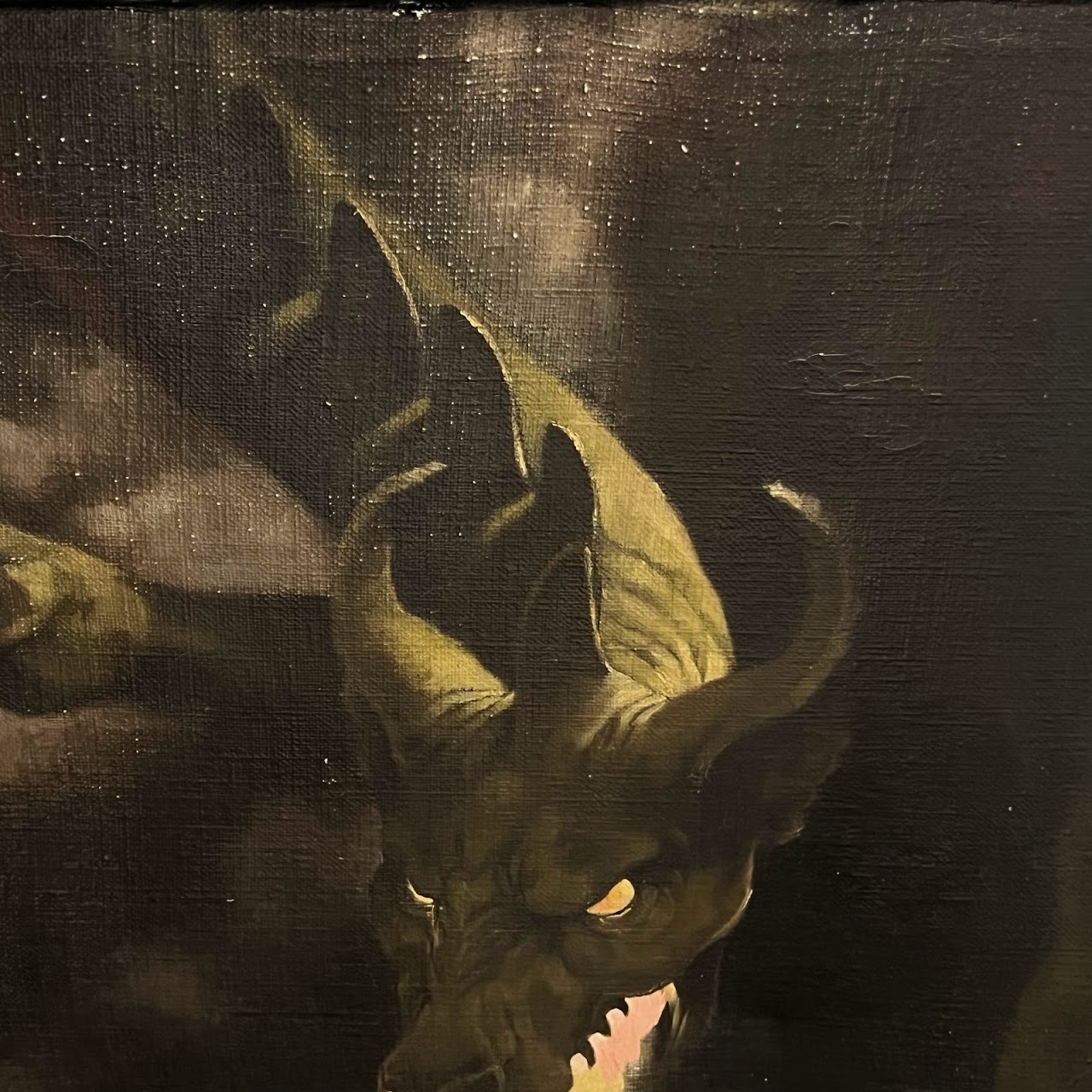 Knight and Dragons Oil Painting