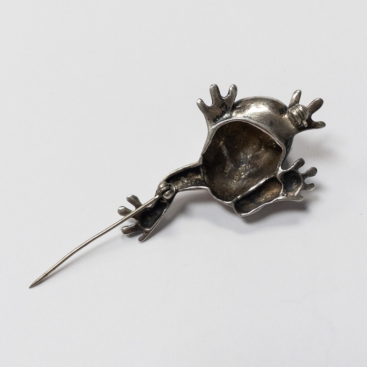 Sterling Silver Frog Brooch