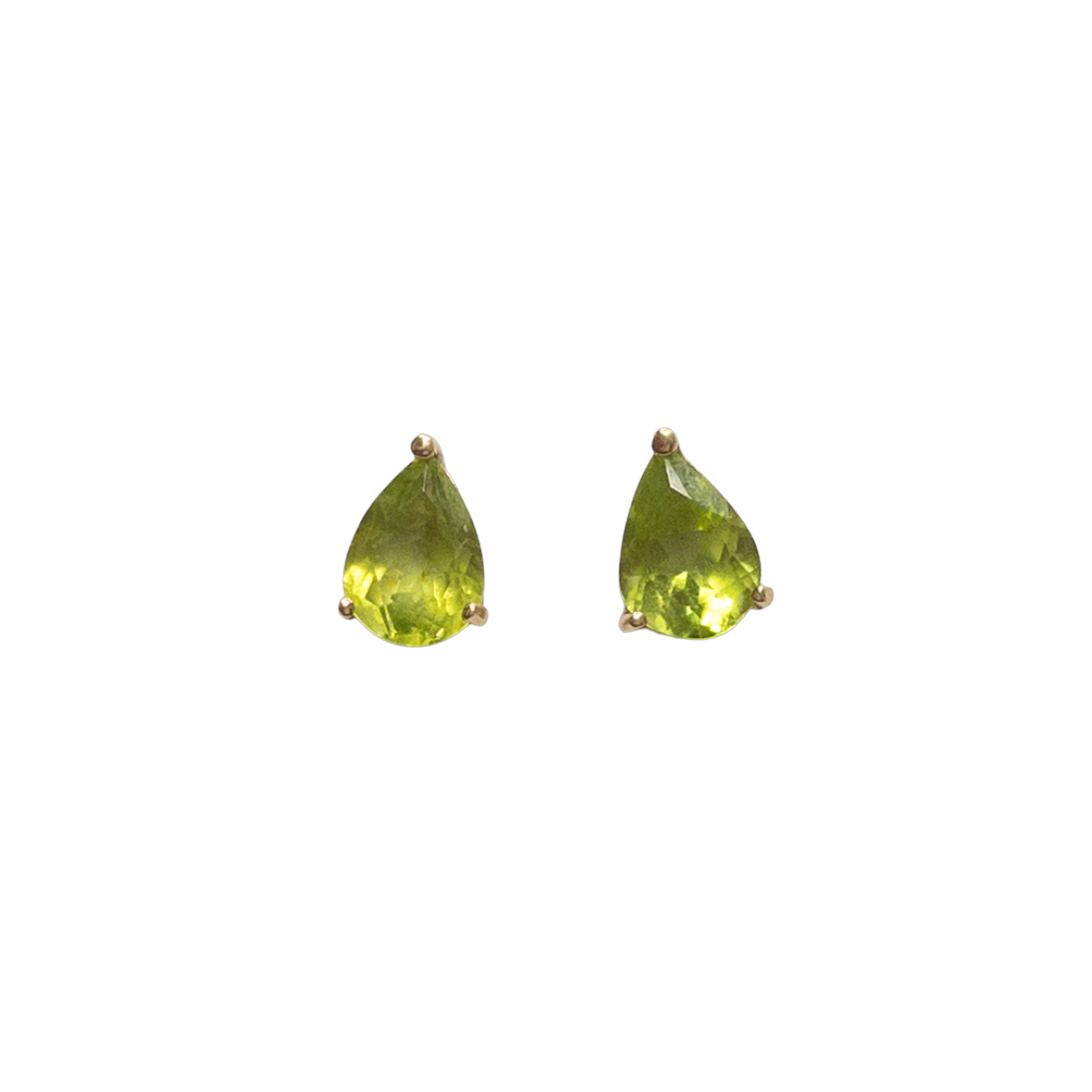 14K Gold and Peridot Earrings