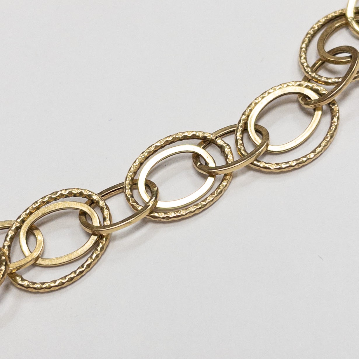 14K Gold Oval Links Necklace