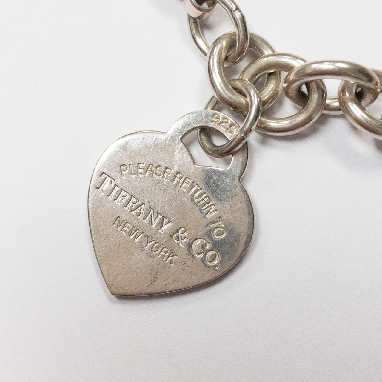 Tiffany & Co. Sterling Silver Heart Charm Bracelet