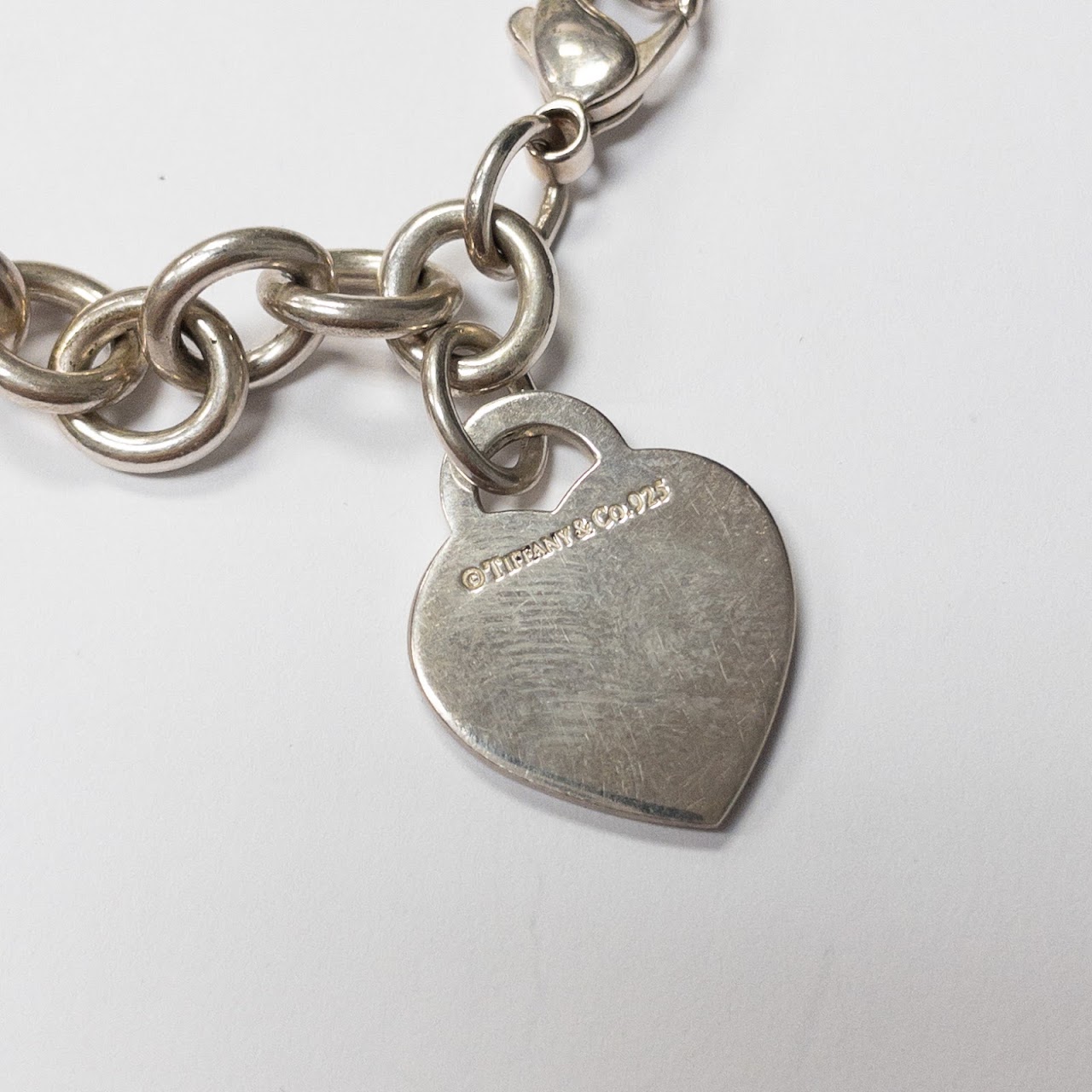 Tiffany & Co. Sterling Silver Heart Charm Bracelet