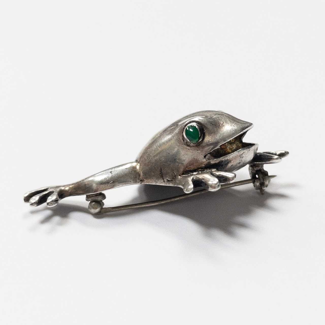 Sterling Silver Frog Brooch