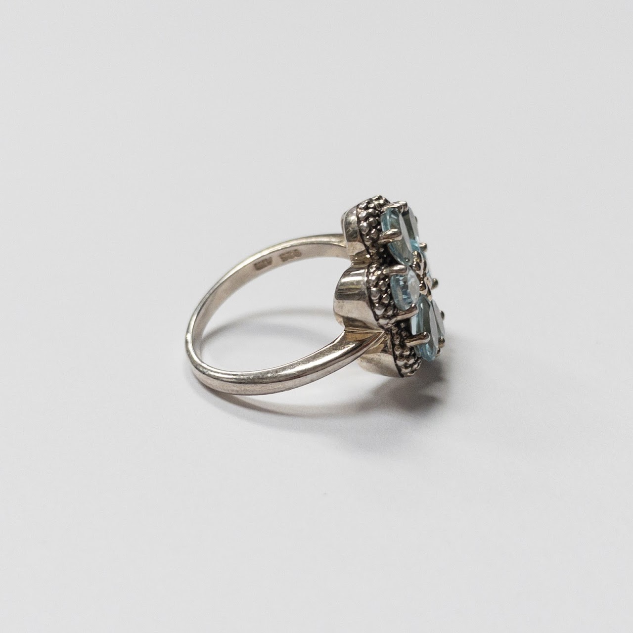 Sterling Silver & Blue Stone Ring