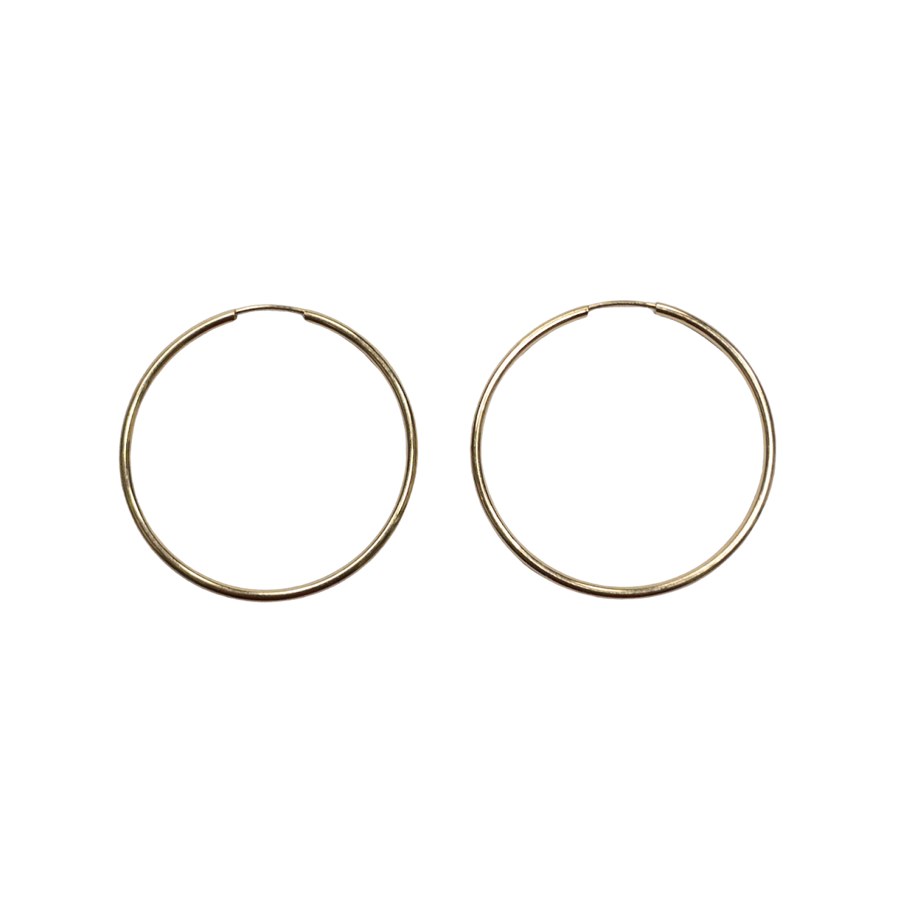 14K Gold Endless Hoops