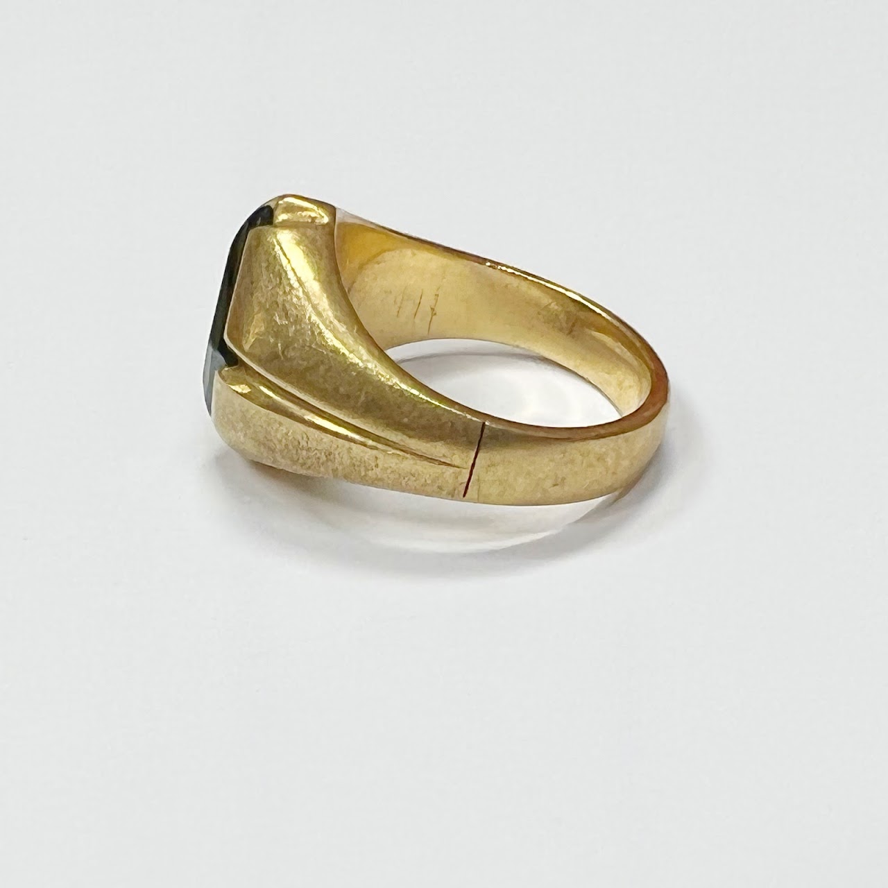 10K Gold & Green Stone Ring