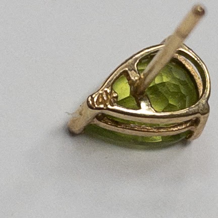 14K Gold and Peridot Earrings