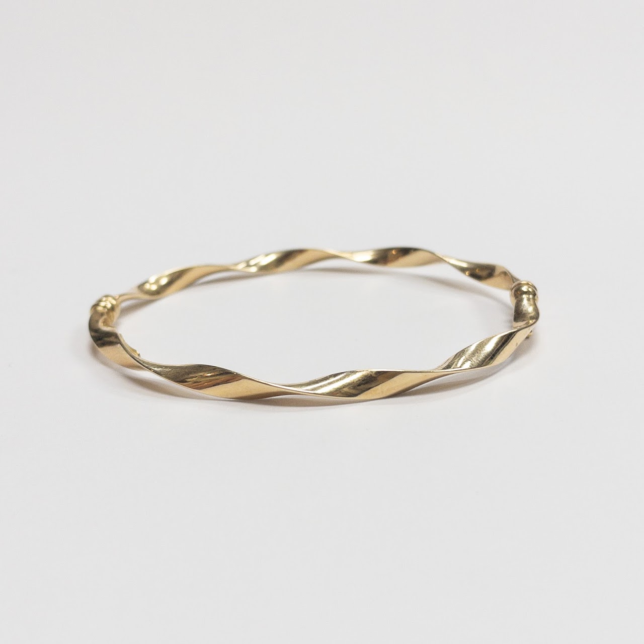 14K Gold Twist Bangle