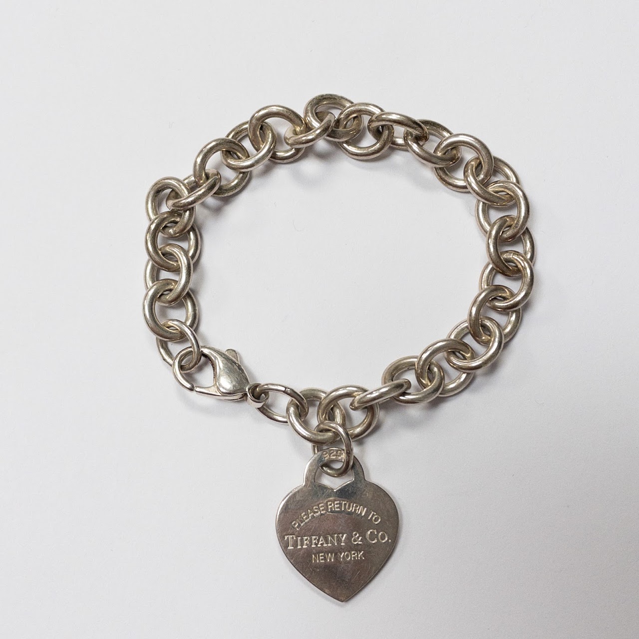 Tiffany & Co. Sterling Silver Heart Charm Bracelet