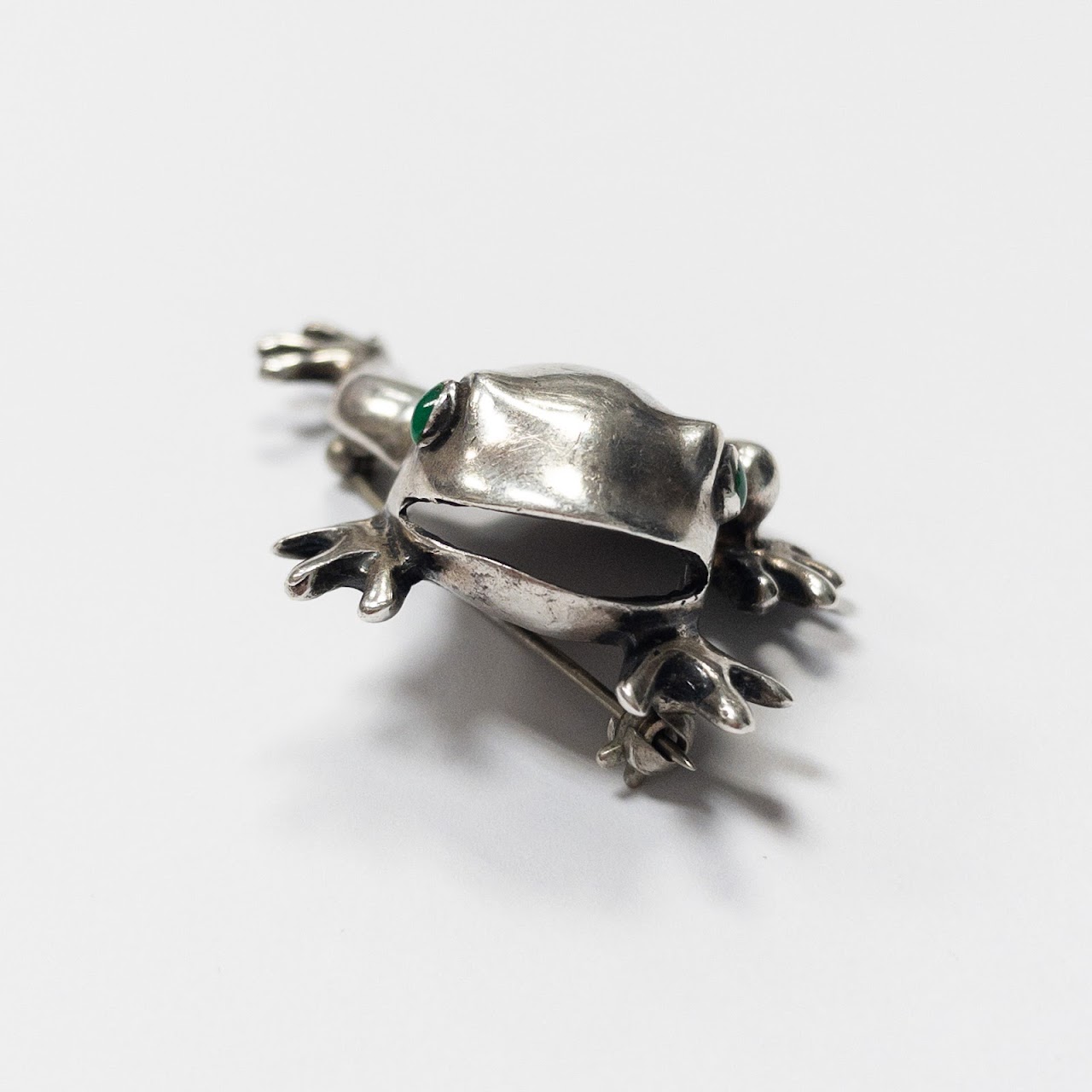 Sterling Silver Frog Brooch