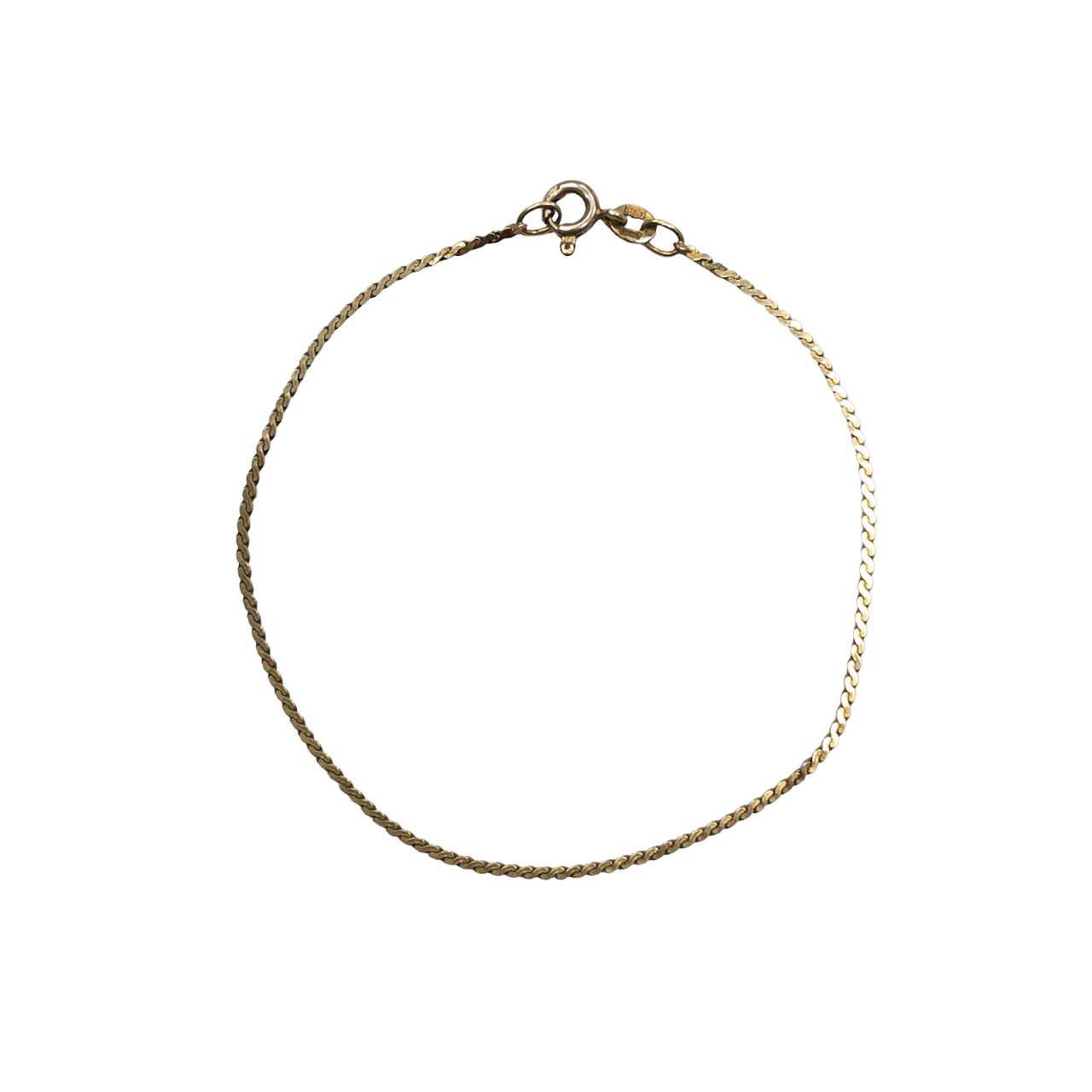 14K Gold 'S' Bracelet