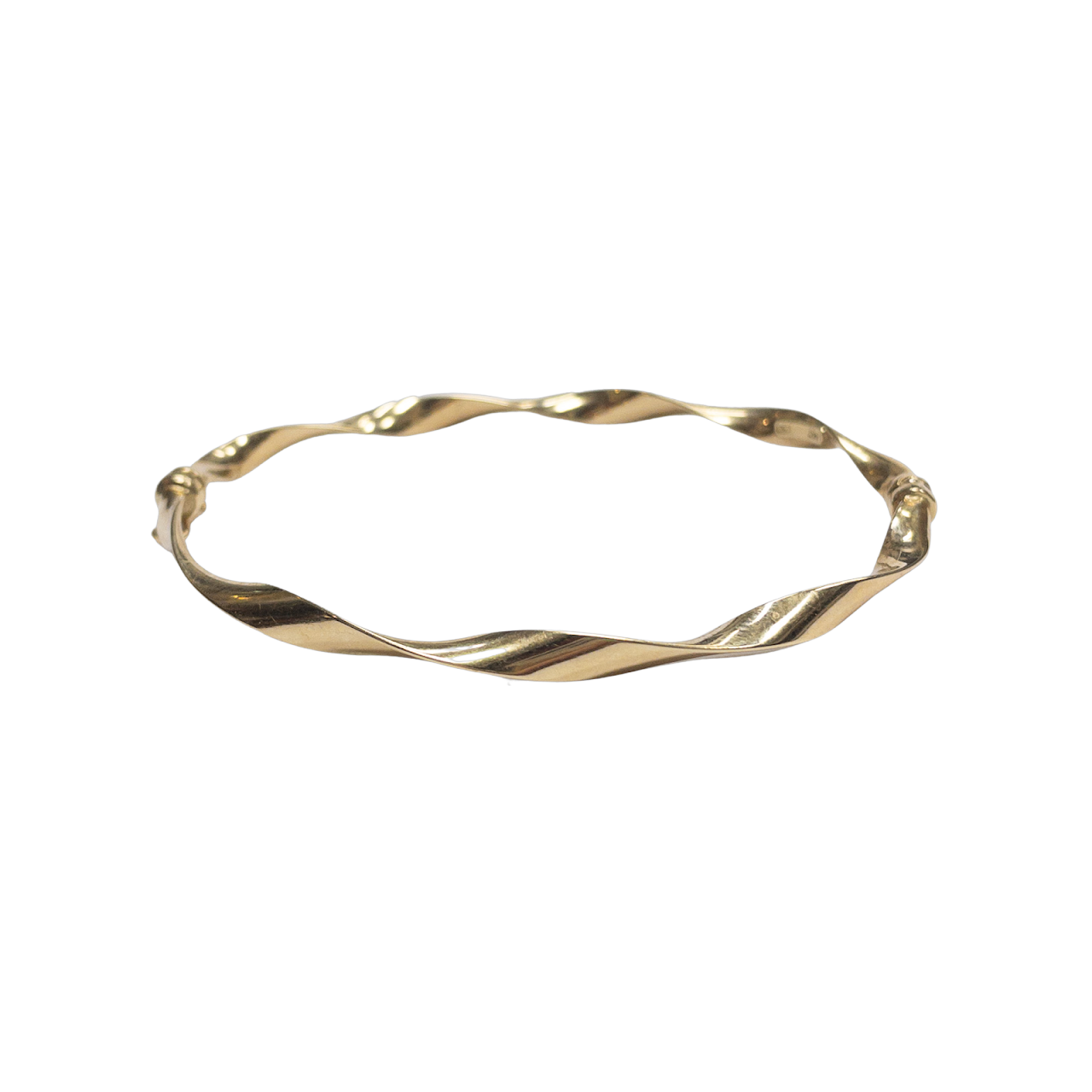 14K Gold Twist Bangle