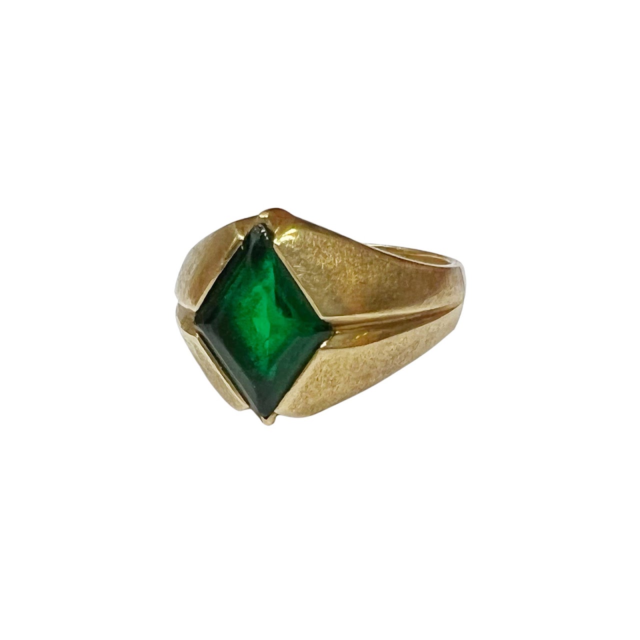 10K Gold & Green Stone Ring