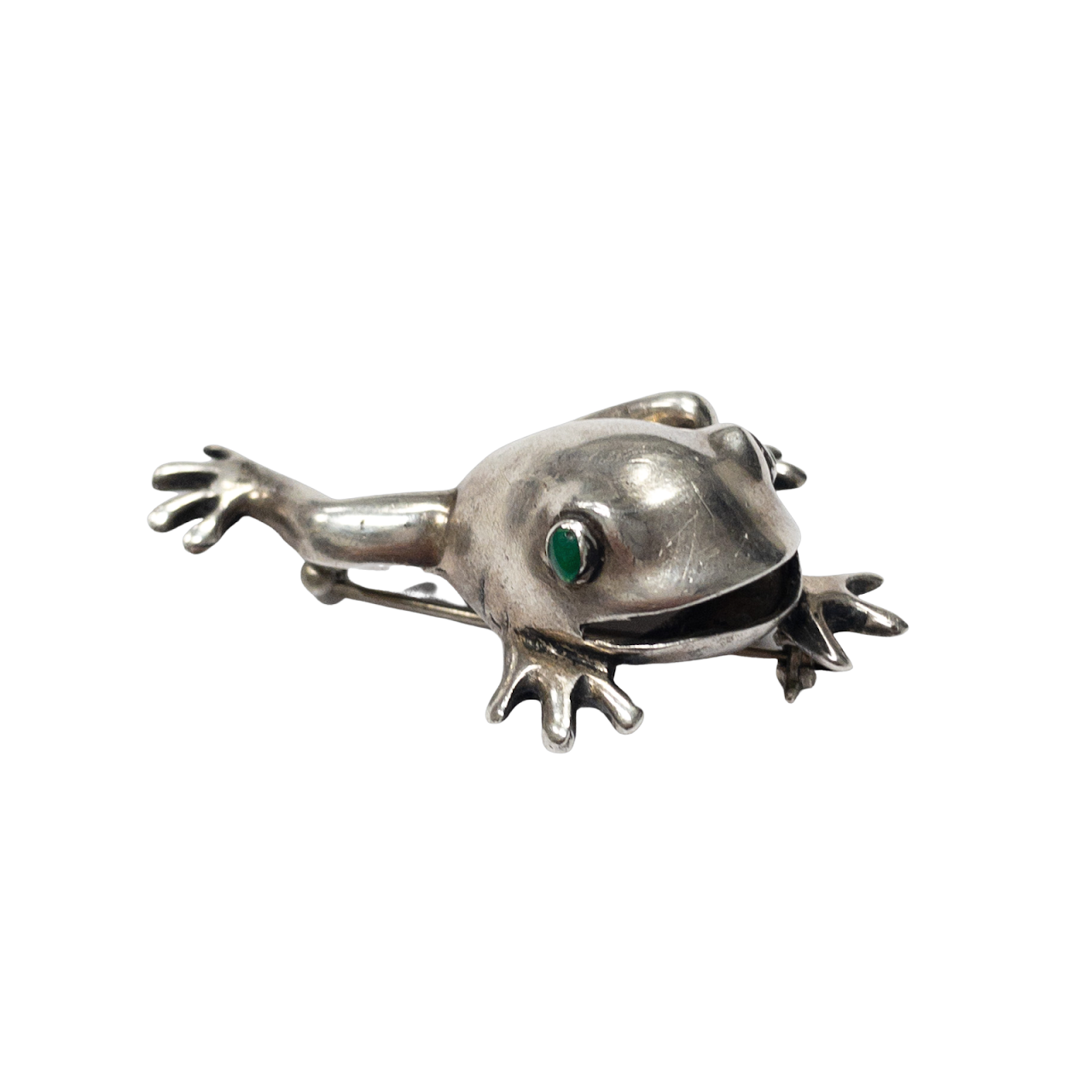 Sterling Silver Frog Brooch