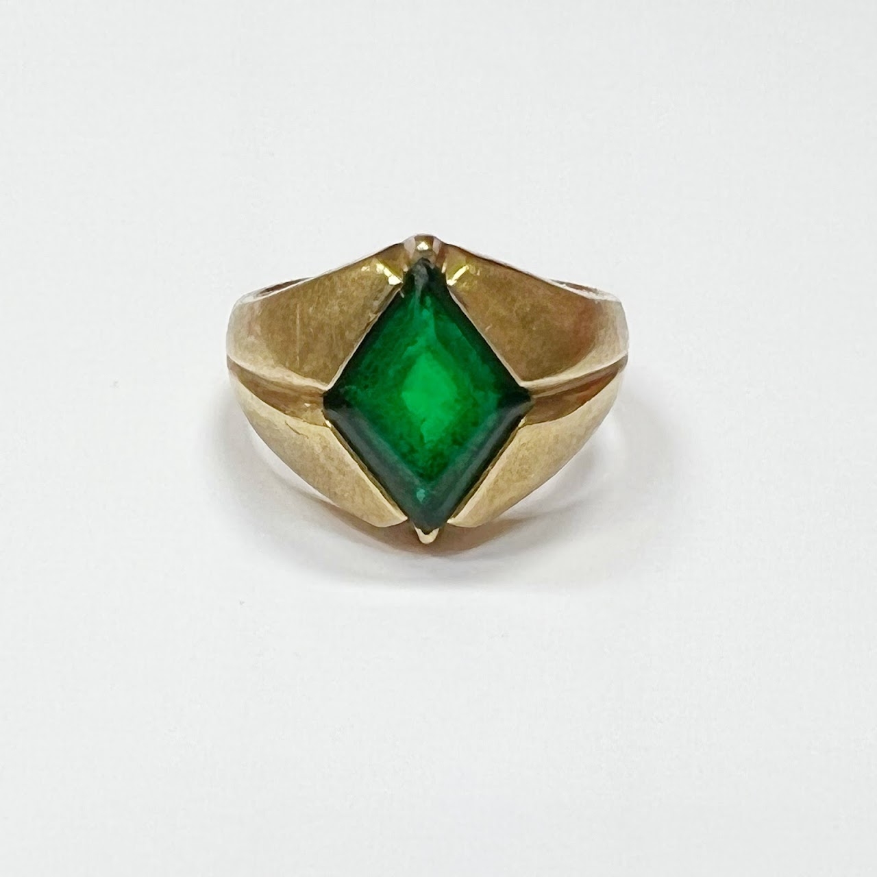 10K Gold & Green Stone Ring