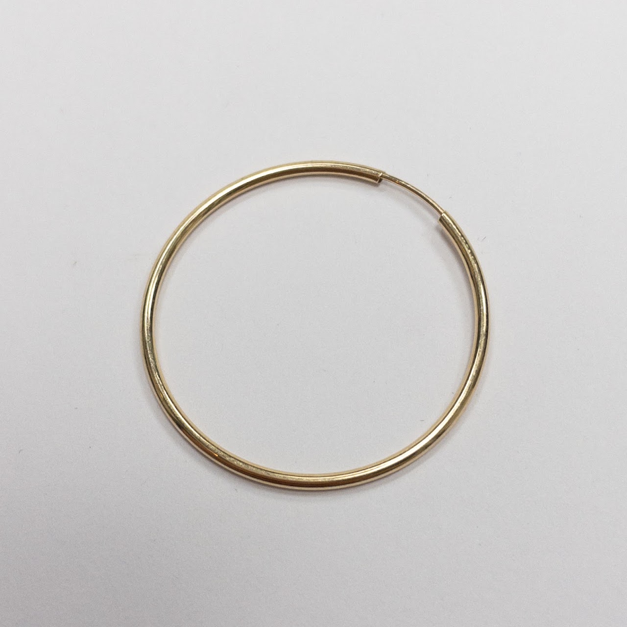 14K Gold Endless Hoops