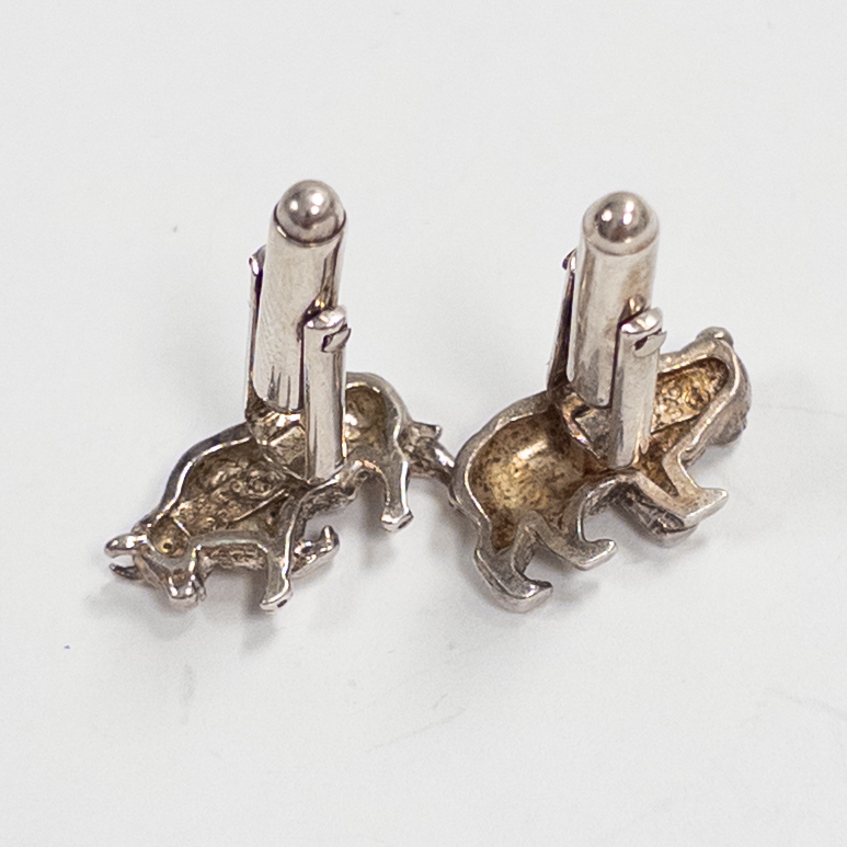 Tiffany & Co. Sterling Silver Bull and Bear Cufflinks