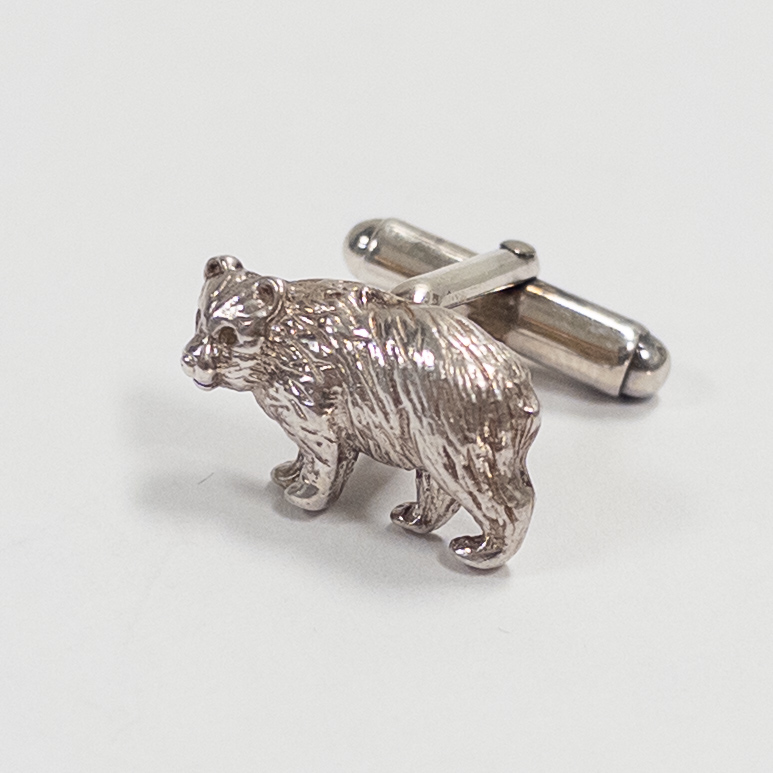 Tiffany & Co. Sterling Silver Bull and Bear Cufflinks