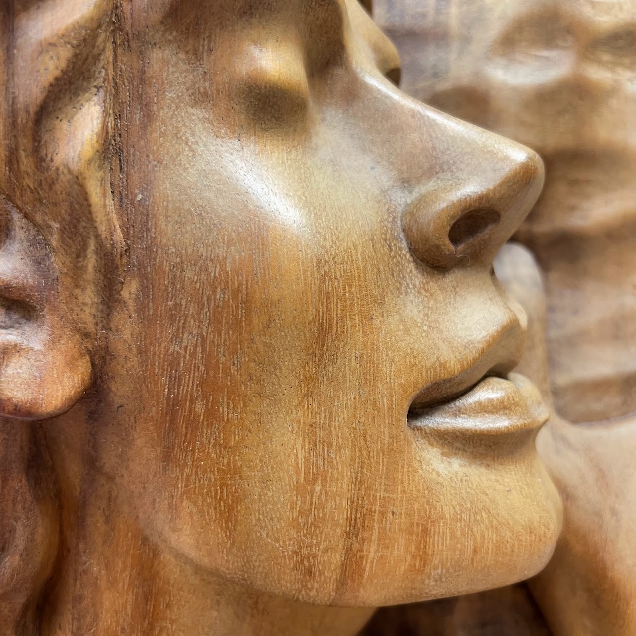 Hand Carved Teak 57" Sculpture