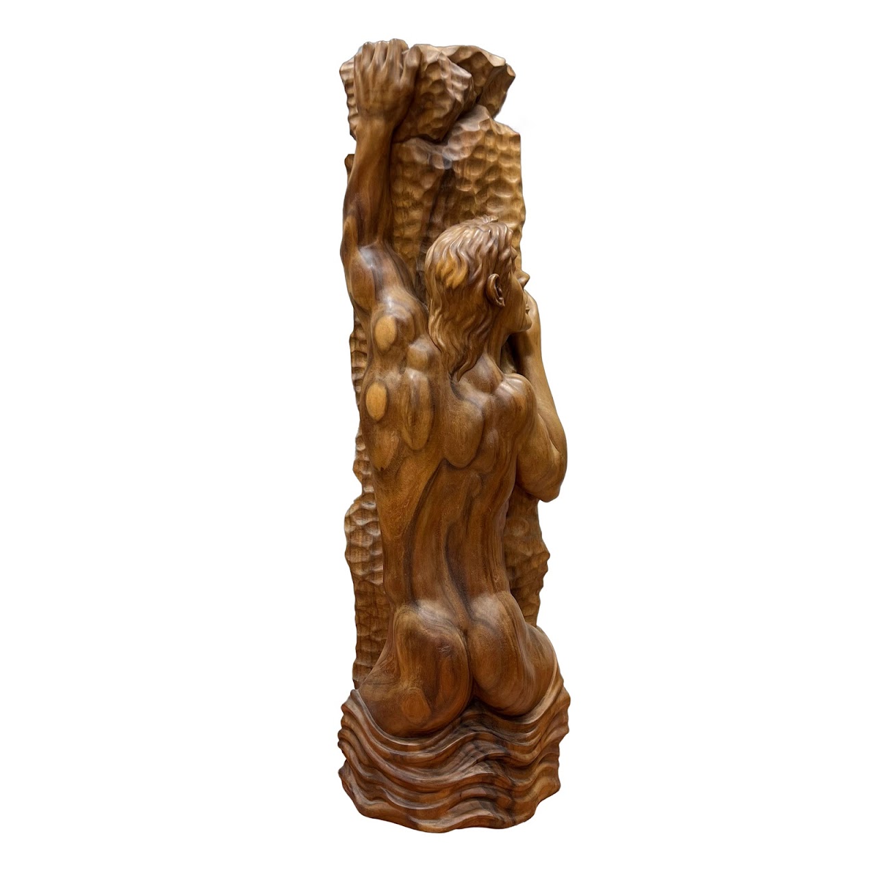 Hand Carved Teak 57" Sculpture