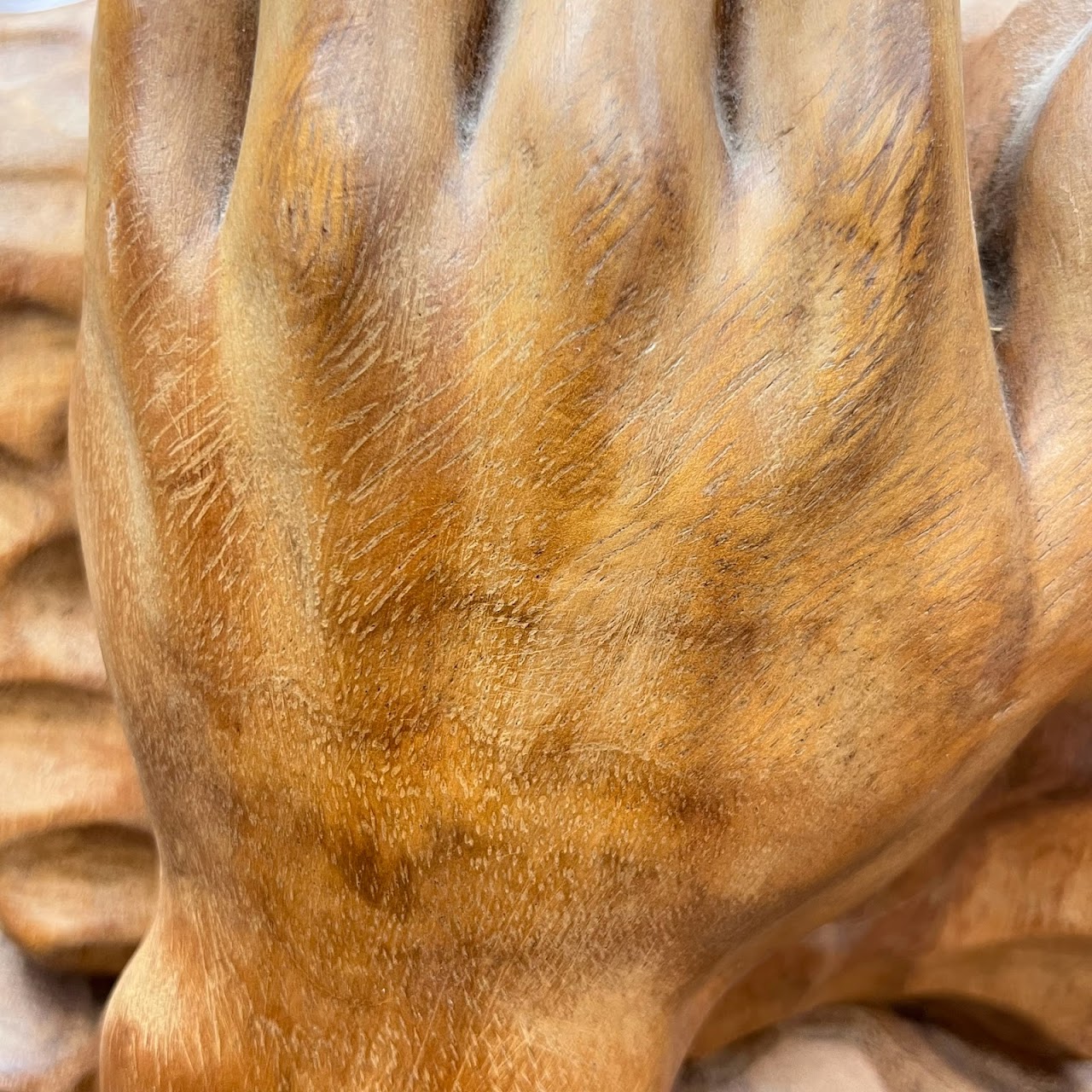 Hand Carved Teak 57" Sculpture