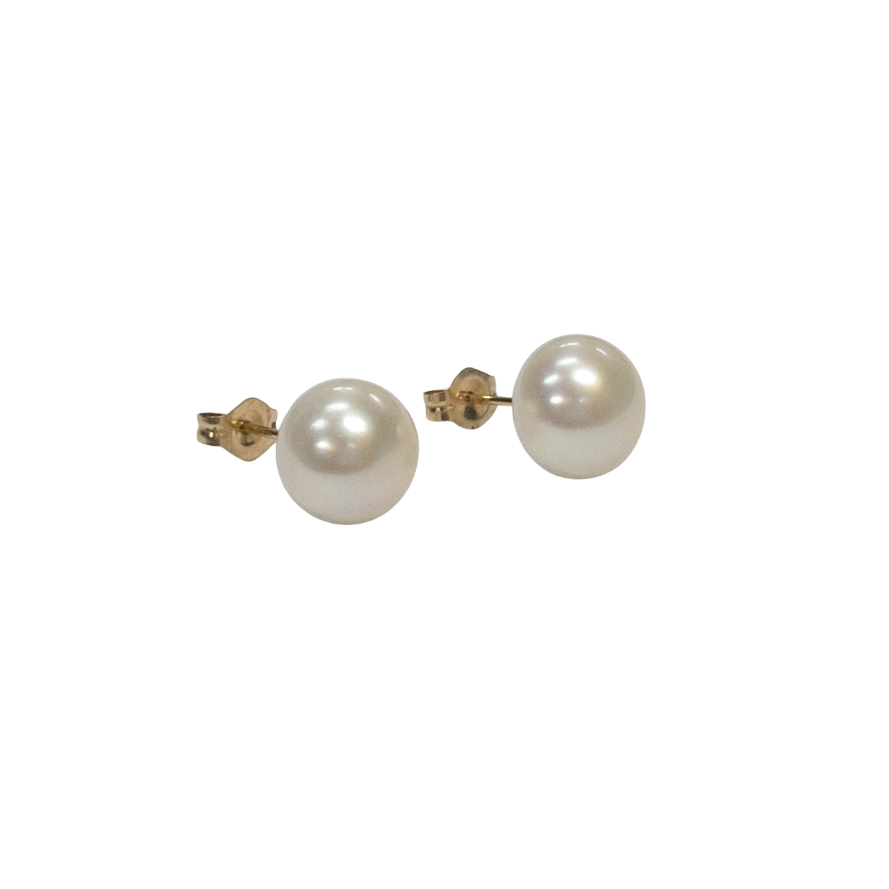 14k Gold & Pearl Stud Earrings