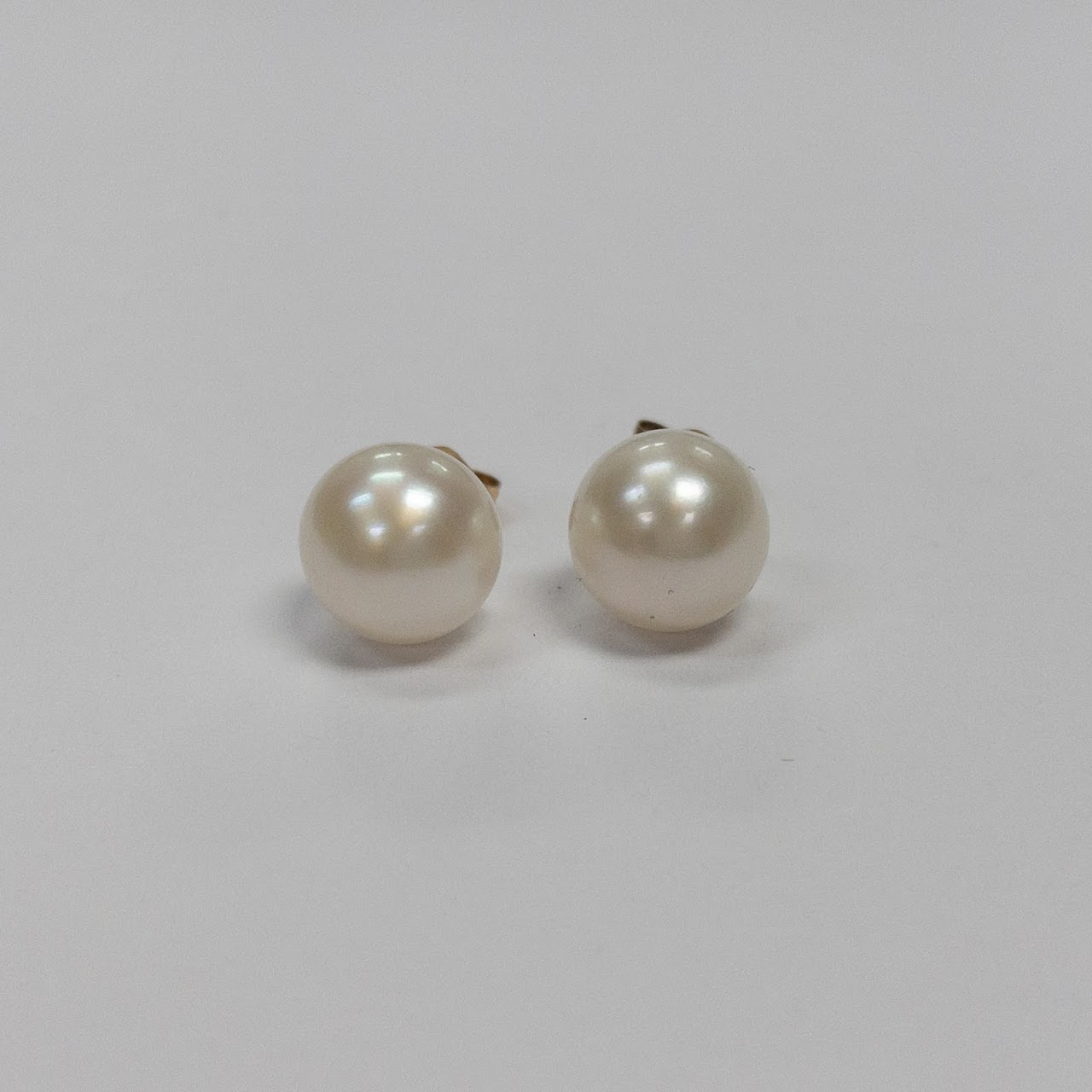 14k Gold & Pearl Stud Earrings