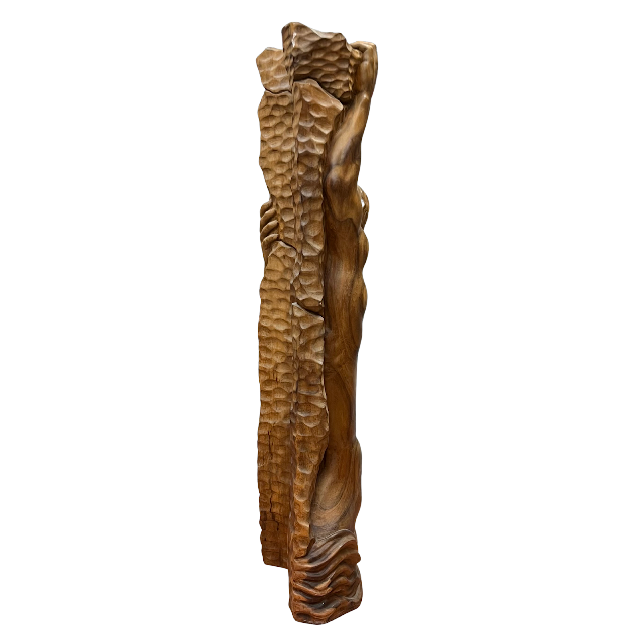 Hand Carved Teak 57" Sculpture