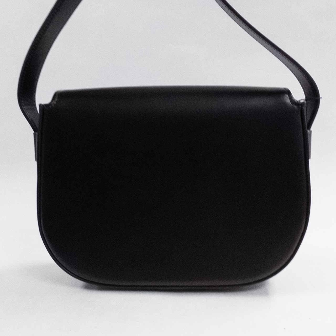 Celine MINT Maillon Triomphe Medium Black Leather Shoulder Bag