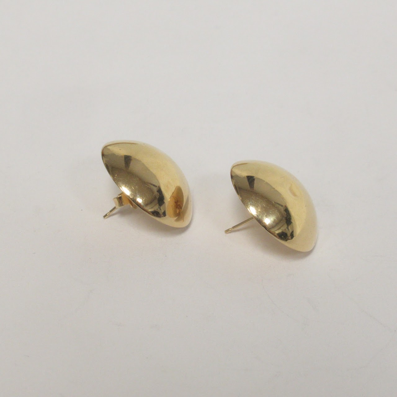 14K Gold Dome Earrings