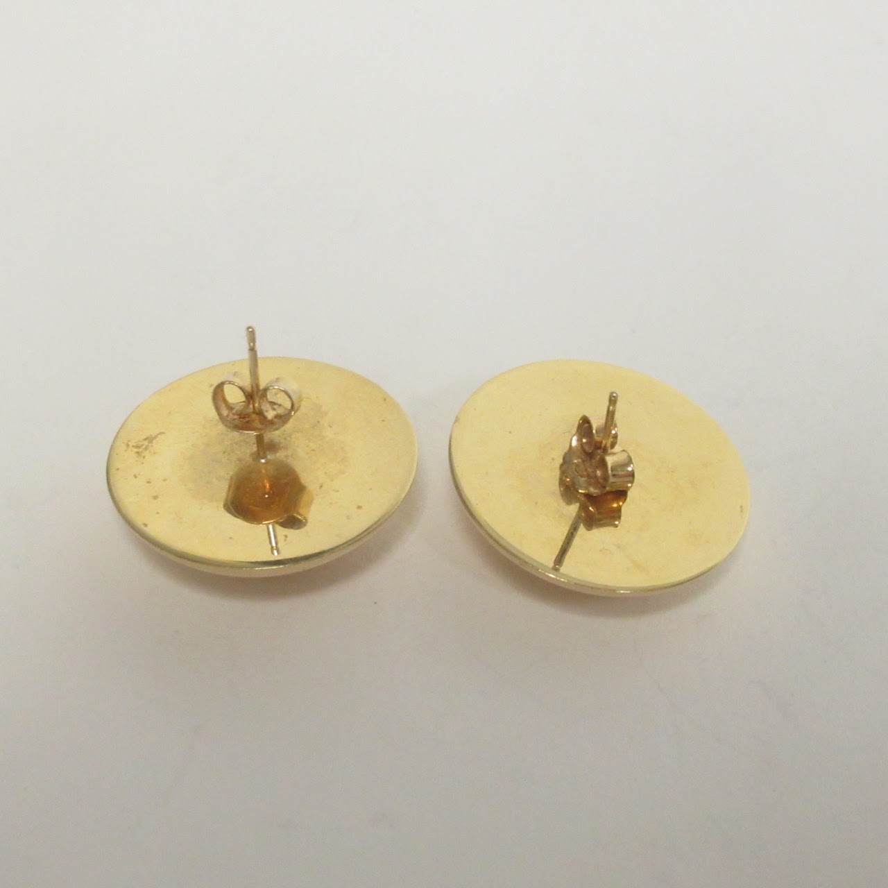 14K Gold Dome Earrings