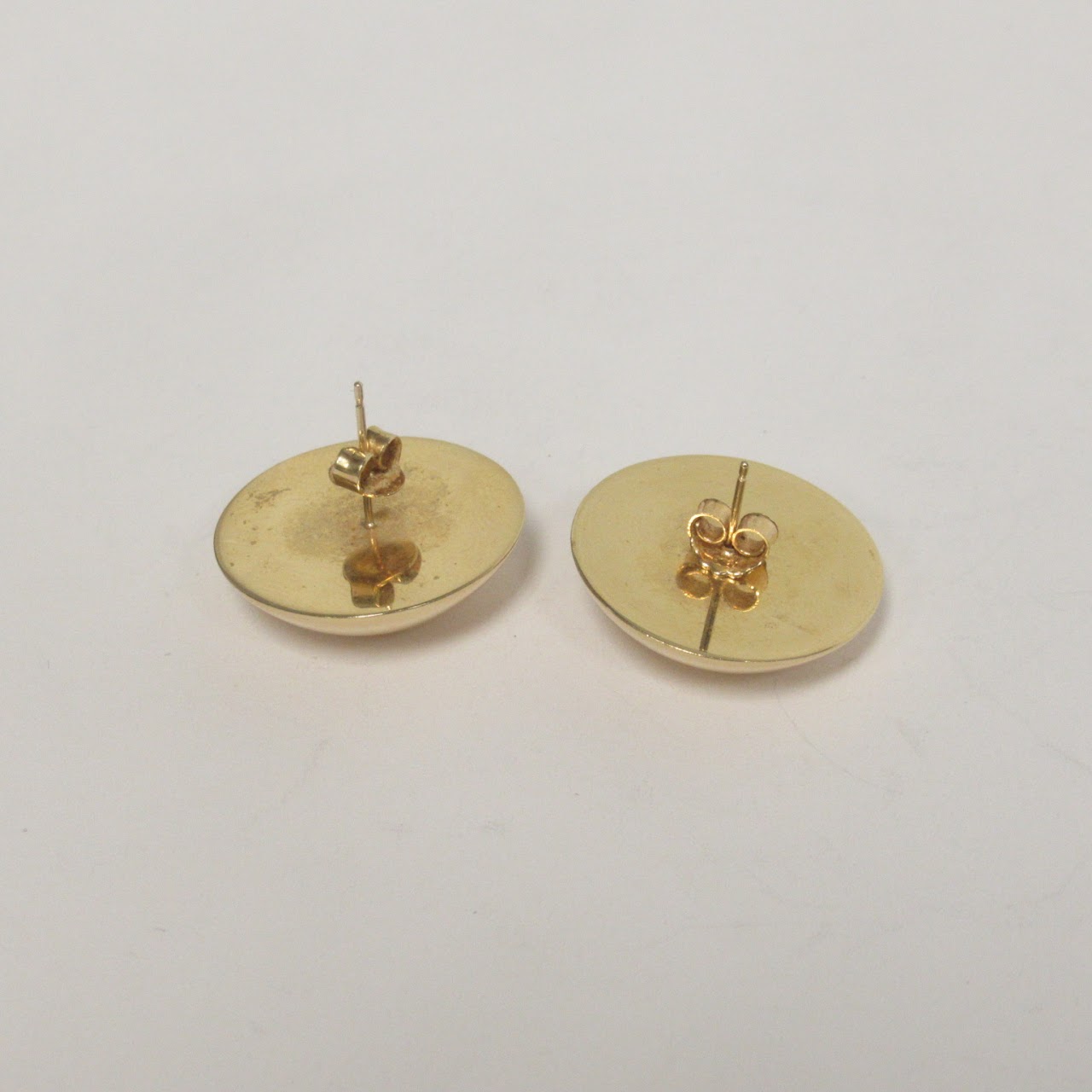 14K Gold Dome Earrings