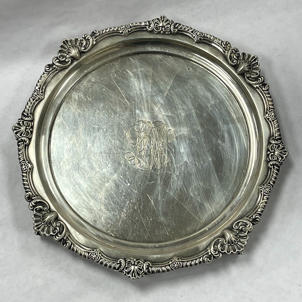 Sterling Silver Foster & Co. Footed Plate