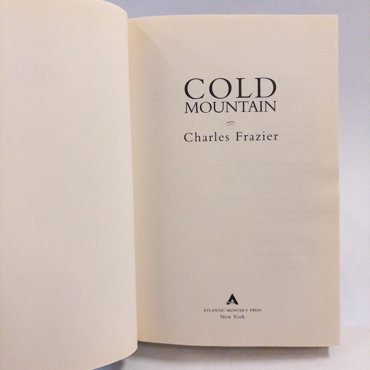 Charles Frazier First Edition "Cold Mountain" Book