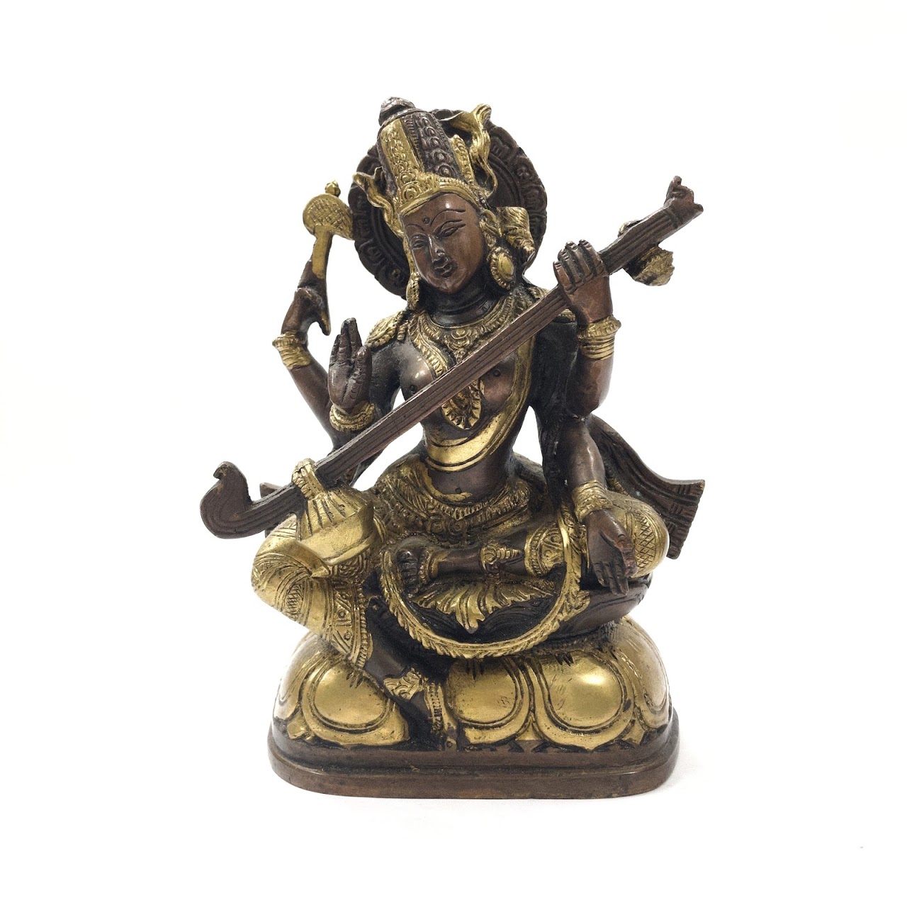 Saraswati Bronze Statue