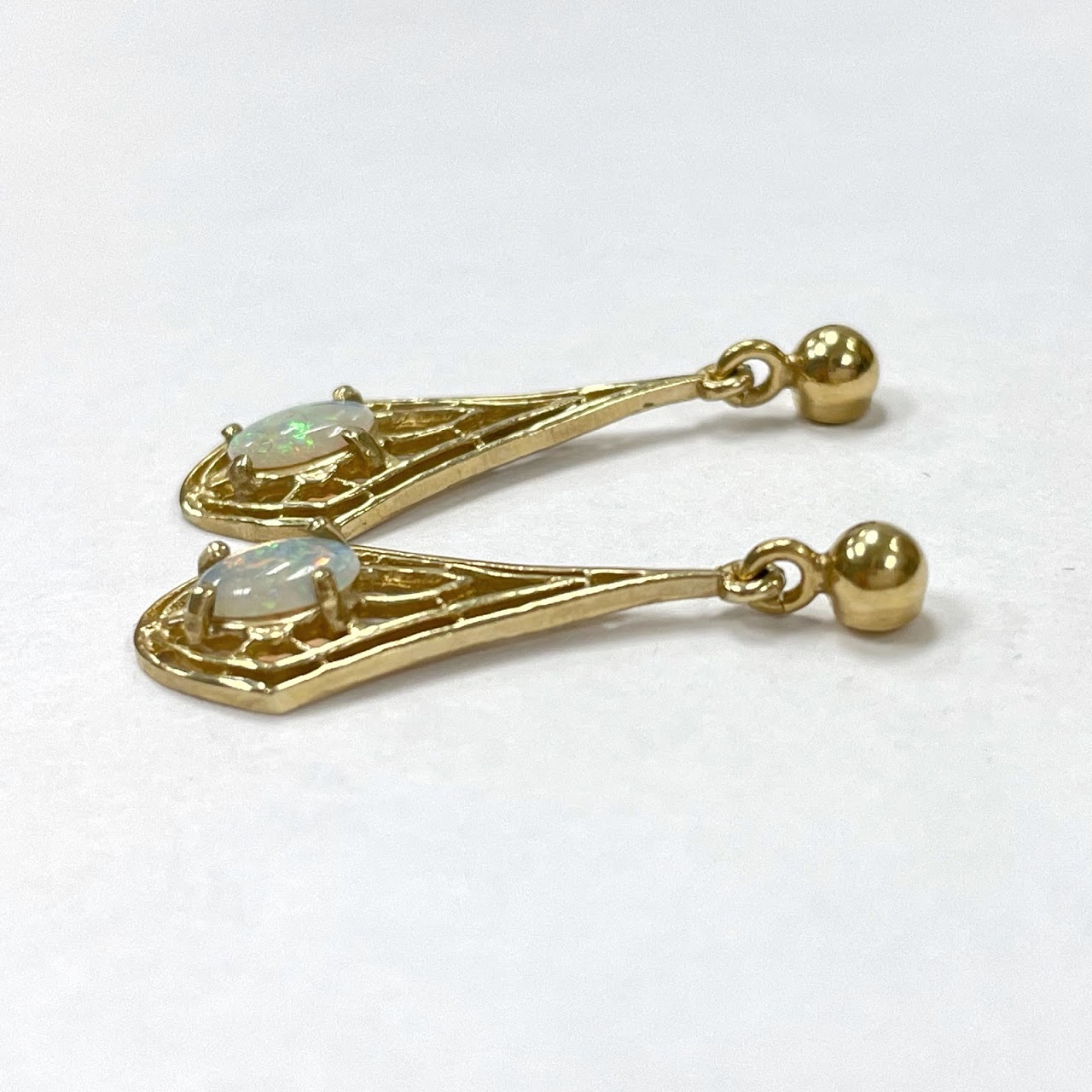 14K Gold & Opal Earrings