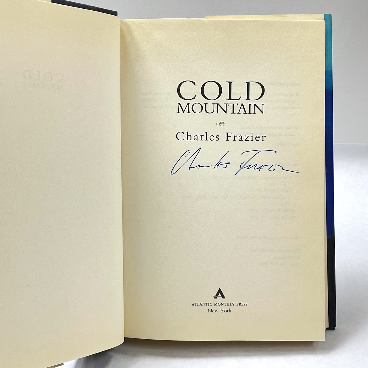 Charles Frazier Signed First Edition "Cold Mountain" Book