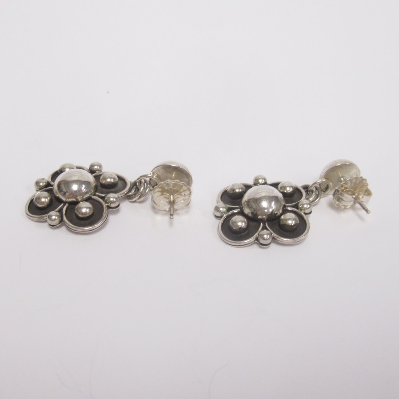 Sterling Silver Artie Yellowhorse Navajo Flower Earrings