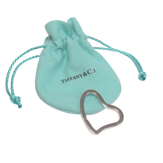 Tiffany & Co. X Elsa Peretti Sterling Silver Open Heart Keyring